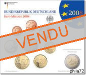 Coffret série monnaies euro Allemagne 2008 BU