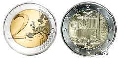 Pièce officielle 2 euros Andorre 2015 UNC - Armoiries
