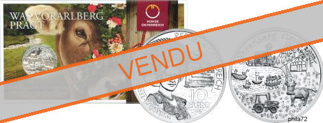 Commémorative 10 euros Argent Autriche 2013 Brillant Universel - Province le Voralberg