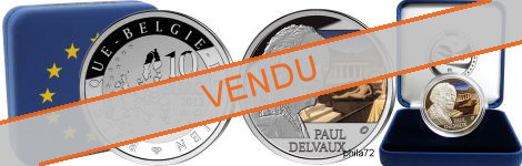 Commémorative 10 euros Argent Belgique 2012 Belle Epreuve - Paul Delvaux