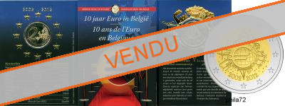 Commémorative commune 2 euros Belgique 2012 BU Coincard - 10 ans de l'Euro