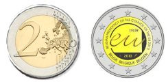 Commémorative 2 euros Belgique 2010 UNC - Présidence de la Belgique à l'Union Européenne