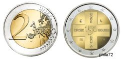 Commémorative 2 euros Belgique 2014 UNC - Croix rouge