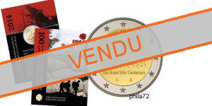Commémorative 2 euros Belgique 2014 BU Coincard - Premiere Guerre Mondiale