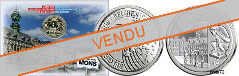 Commémorative 5 euros Belgique 2015 Coincard - Ville de Mons