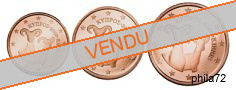 Série 1-2-5 cents Chypre année 2012 UNC