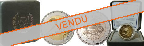 Commémorative commune 2 euros Chypre 2012 BE - 10 ans de l'Euro