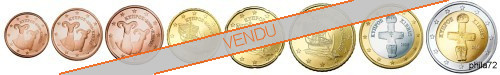 Série complète pièces 1 cent à 2 euros Chypre année 2013 UNC