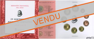 Coffret série monnaies euro Espagne 2016 BU - IV centenario Miguel de Cervantes