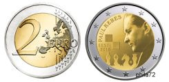 Commémorative 2 euros Estonie 2016 UNC - Paul Keres