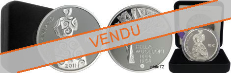 Commémorative 10 euros Argent Finlande 2011 Belle Epreuve - Hella Wuolijoki