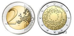 Commémorative commune 2 euros Finlande 2015 UNC - 30 ans du Drapeau Européen