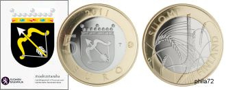 Commémorative 5 euros Finlande 2011 Belle Epreuve - Région Savonia