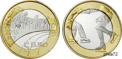 Commémorative 5 euros Finlande 2015 UNC - Le patinage artistique