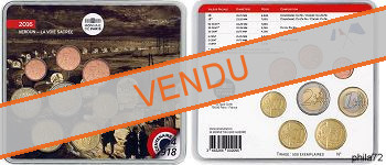 Coffret série monnaies euro France miniset 2016 BU - Grande guerre Verdun