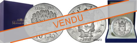 Commémorative 10 euros Argent Saint-Louis 2012 Belle Epreuve - Monnaie de Paris