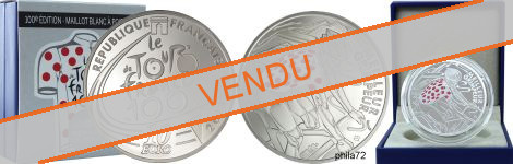 Commémorative 10 euros Argent Maillot pois rouge Tour de France 2013 Monnaie paris