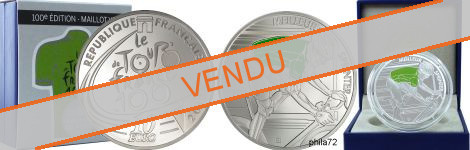 Commémorative 10 euros Argent Maillot vert Tour de France 2013 Belle Epreuve - Monnaie de Paris
