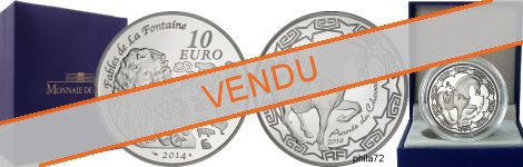 Commémorative 10 euros Argent année du Cheval France 2014 Belle Epreuve - Monnaie de Paris