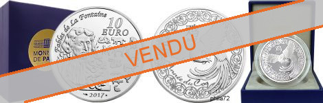 Commémorative 10 euros Argent année du Coq France 2017 Belle Epreuve - Monnaie de Paris