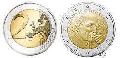 Commémorative 2 euros France 2016 UNC - Francois Mitterrand