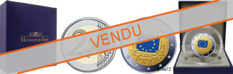 Commémorative commune 2 euros France 2015 BE Monnaie de Paris - 30 ans du Drapeau Européen