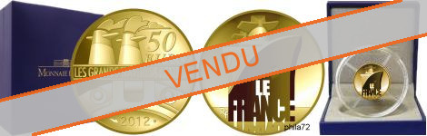 Commémorative 50 euros Or le France 2012 Belle Epreuve - Monnaie de Paris