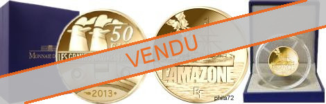 Commémorative 50 euros Or l'Amazone 2013 Belle Epreuve - Monnaie de Paris