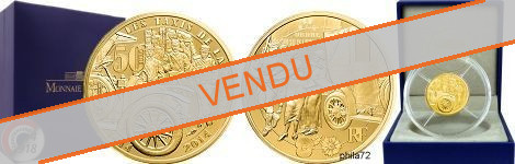 Commémorative 50 euros Or Grande Guerre Taxis de la Marne 2014 Belle Epreuve - Monnaie de Paris