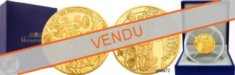 Commémorative 50 euros Or Grande Guerre les Fraternises 2015 Belle Epreuve - Monnaie de Paris