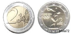 Commémorative 2 euros Grèce 2004 UNC - Jeux olympiques d'Athènes