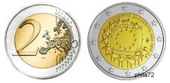 Commémorative commune 2 euros Grèce 2015 UNC - 30 ans du Drapeau Européen