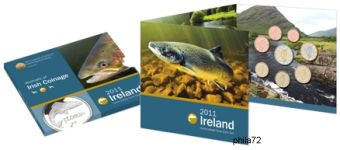 Coffret série monnaies euro Irlande 2011 BU - Le saumon