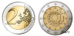 Commémorative commune 2 euros Irlande 2015 UNC - 30 ans du Drapeau Européen