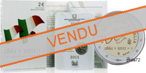 Commémorative 2 euros Italie 2011 BU Coincard - Anniversaire de son unification