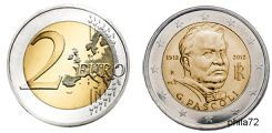 Commémorative 2 euros Italie 2012 UNC - Giovanni Pascoli