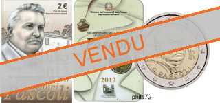 Commémorative 2 euros Italie 2012 BU Coincard - Giovanni Pascoli