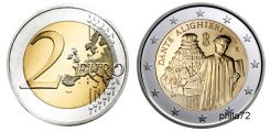 Commémorative 2 euros Italie 2015 UNC - Dante Alighieri