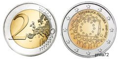 Commémorative commune 2 euros Italie 2015 UNC - 30 ans du Drapeau Européen