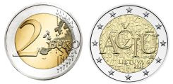 Commémorative 2 euros Lituanie 2015 UNC - Langue lituanienne
