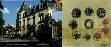 Coffret série monnaies euro Luxembourg 2012 BU - Ville de Diekirch
