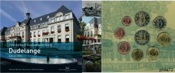 Coffret série monnaies euro Luxembourg 2014 BU - Ville de Dudelange