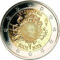 Commémorative commune 2 euros Luxembourg 2012 UNC - 10 ans de l'Euro