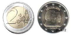 Commémorative 2 euros Luxembourg 2006 UNC - 25 ans du mariage du Grand-Duc Henri