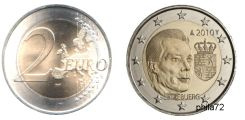 Commémorative 2 euros Luxembourg 2010 UNC - Armoiries du Grand-Duc