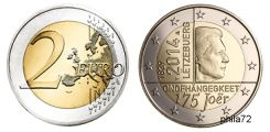 Commémorative 2 euros Luxembourg 2014 UNC - 175 ans independance du Luxembourg