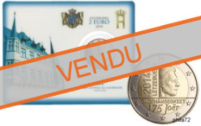 Commémorative 2 euros Luxembourg 2014 BU Coincard - 175 ans independance du Luxembourg