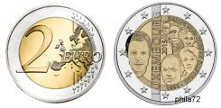 Commémorative 2 euros Luxembourg 2015 UNC - 125 ans dynastie Nassau Weilburg