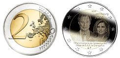 Commémorative 2 euros Luxembourg 2015 UNC - 15 ans accession au trone du grand duc Henri