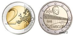 Commémorative 2 euros Luxembourg 2016 UNC - 50 ans du pont grande duchesse Charlotte